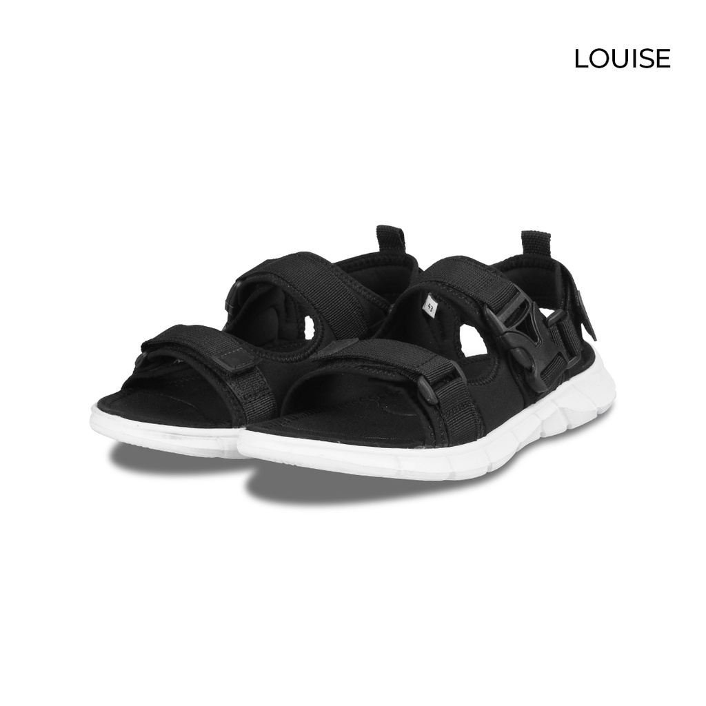 Sepatu Sandal Travel Pria Louise Black White