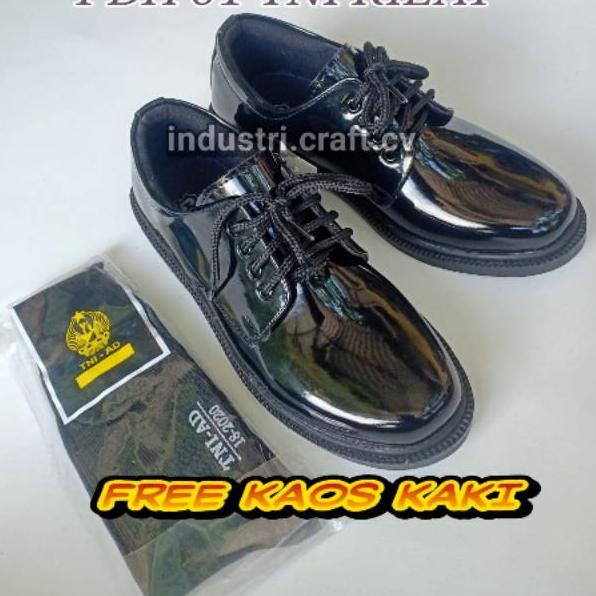 Murah Meriah (FREE KAOS KAKI PDH) Sepatu PDH Pendek TNI 01 Kilap Sepatu Dinas Kerja Satpam Security 