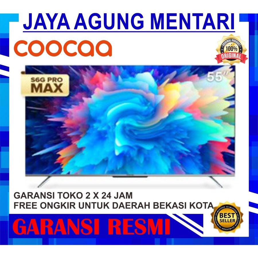 TV LED COOCAA 55S6G PRO MAX / Smart Android 10.0 4K UHD TV 55 INCH