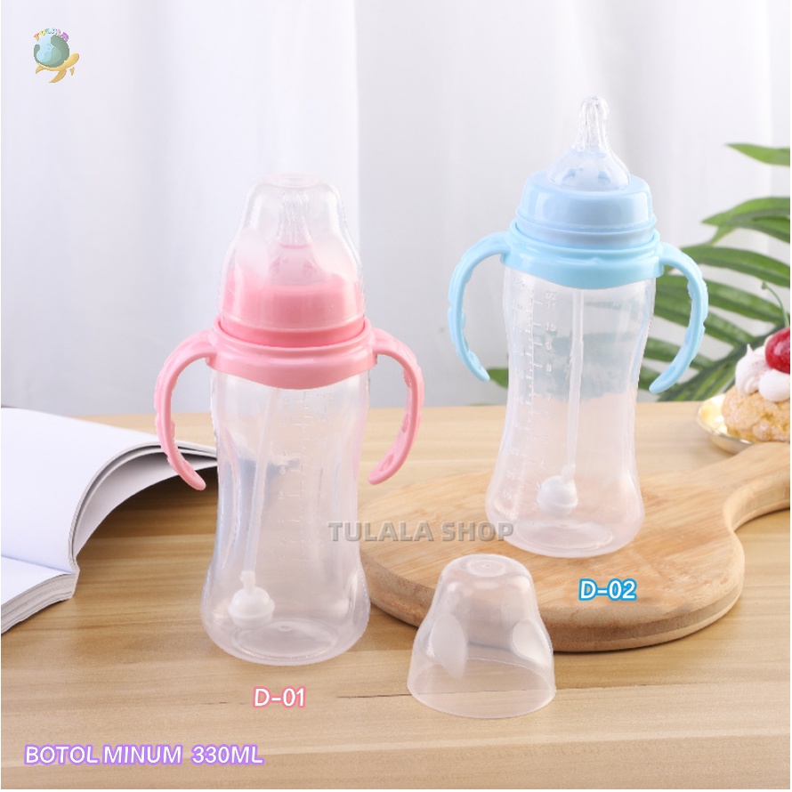 [TULALA SHOP]Botol Kartun botol jerami anak/Botol Minum Anak /Karakter rabbit Bear Tutup Clip / import