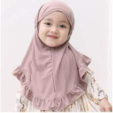 [COD] Jilbab Anak bayi Shafa 0-3th / bahan JERSEY