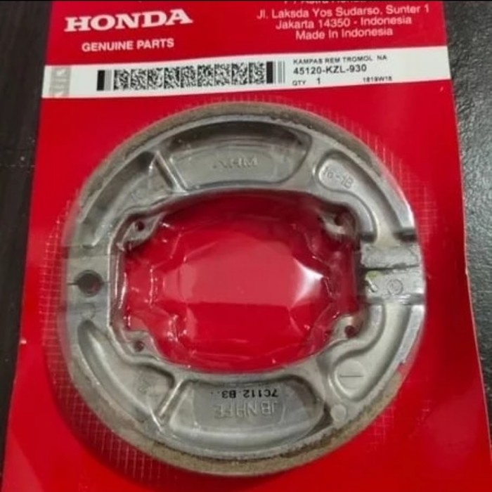 KAMPAS REM TROMOL BELAKANG KZL HONDA SMUA Matic Scoot Jenis BEAT fi Injeksi VARIO 125 150 160 SCOOPY SPACY GENIO