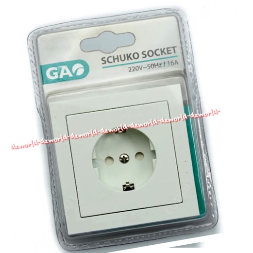 Gao Schuko Socket Stop Kontak Soket Pengganti Putih Gao Soket Sockets Shuko Lubang Colokan Warna Putih