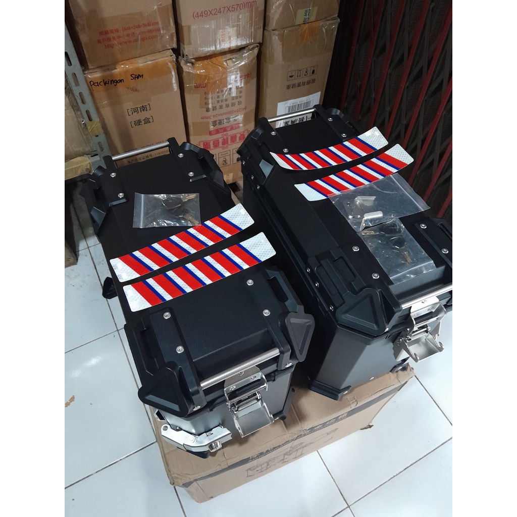 Side Box Motor Almunium pannier Box Motor dengan Brecket