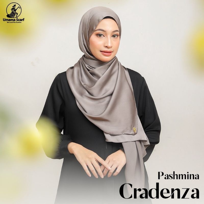 UMAMA SCARF-Pashmina Cradenza Silk Premium / Pleated Shawl / Hijab Pashmina silk Premium