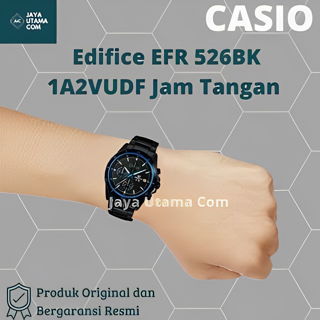 Casio Edifice EFR 526BK 1A2VUDF Jam Tangan Pria Original