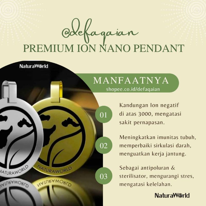 KALUNG PREMIUM ION NANO PENDANT NATURAWORLD