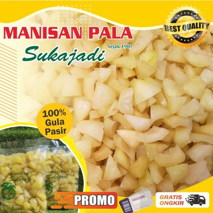 

Manisan Pala Basah Manisan Pala Khas Bogor Manisan Sukajadi 500 Gram TERLARIS