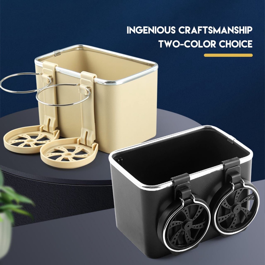 2 in 1 Kotak tisu mobil Sandaran Tangan MultiFungsi Penyimpanan Barang (HOKKY ACC)