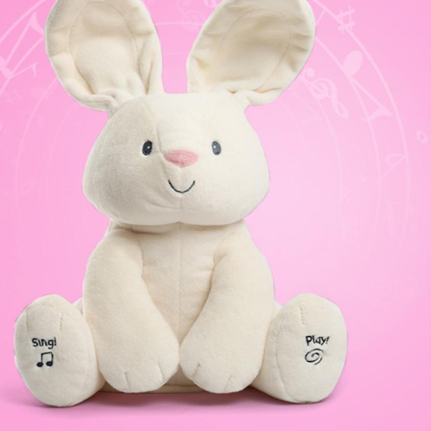 ֍ [TOKO BEST SHOP]Toys Peek A Boo Elephant Boneka Gajah Peek-A-Boo Gajah Gerak Telinga Boneka Gajah 