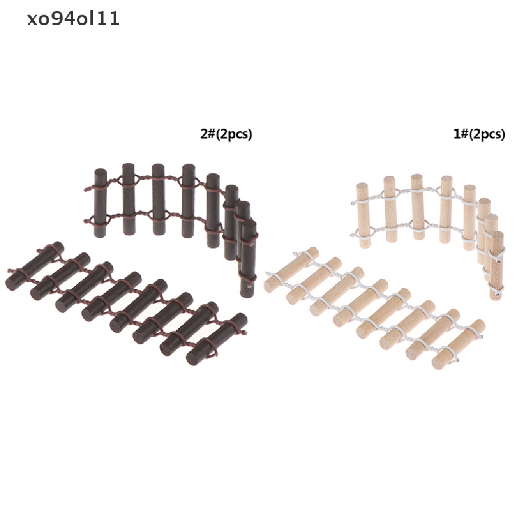 Xo 2Pcs 10 * 3cm Mini Pembatas Pagar Kecil Kerajinan Miniatur Dekorasi Taman OL