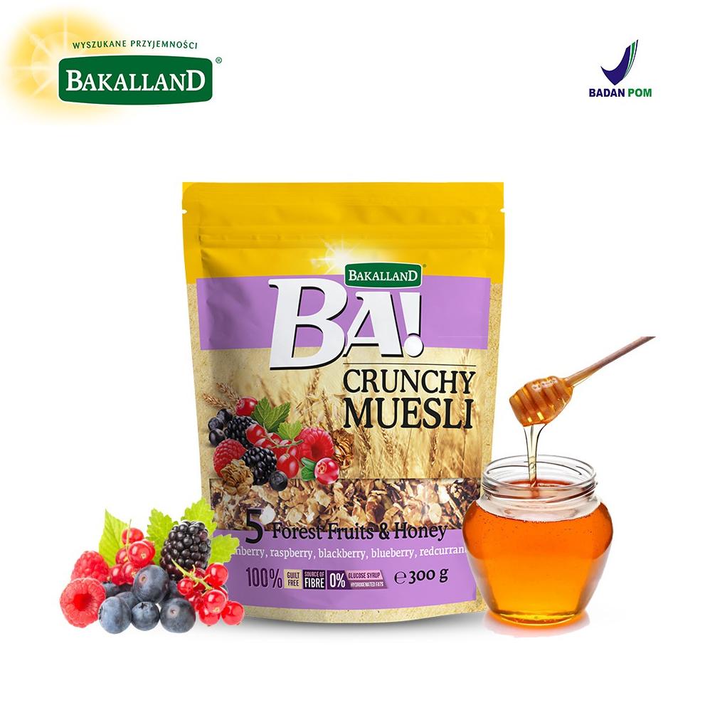 

O22 [UNGU] Bakalland Ba! Crunchy Muesli 5 Forest Fruits & Honey 300 gr TREND TERKINI ㊥