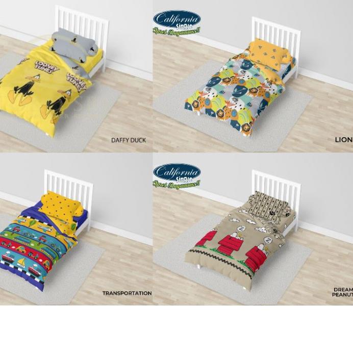 ❄ Sprei California  Single Size Disney Frozen Mickey Minnie Toy story Snoopy ۞