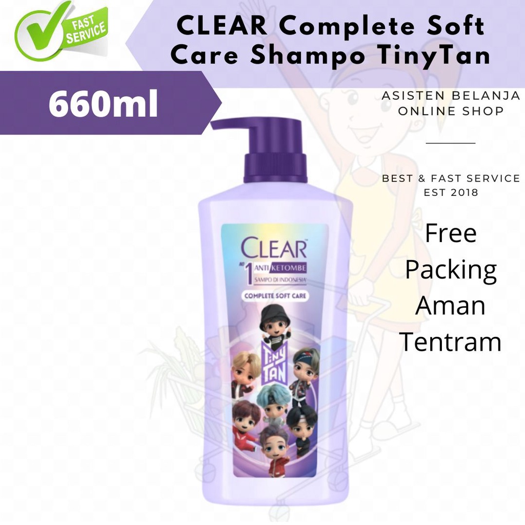 Shampoo Clear Ice Cool Menthol /  Complete Soft Care 660ml Anti Dandruff Shampo 660 ml tinytan