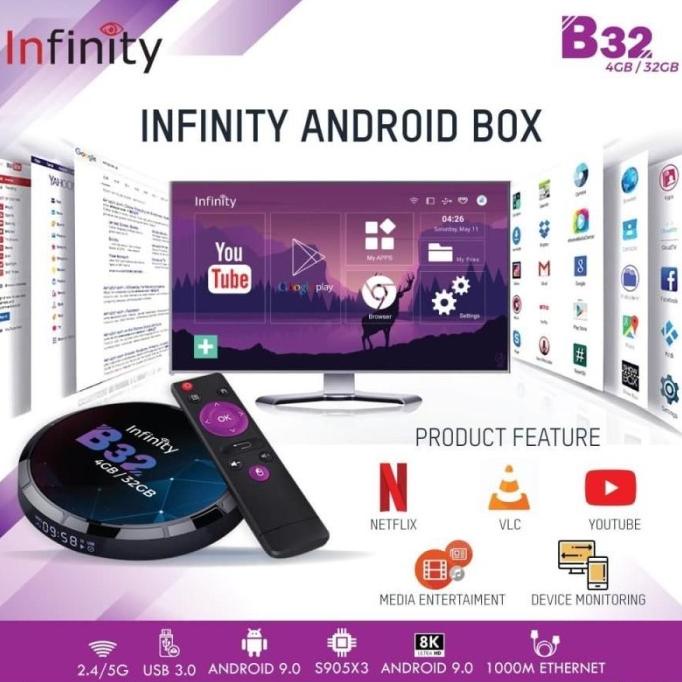 Android Box TV Box INFINITY B32 Ram 4GB Rom 32GB TV Android Box