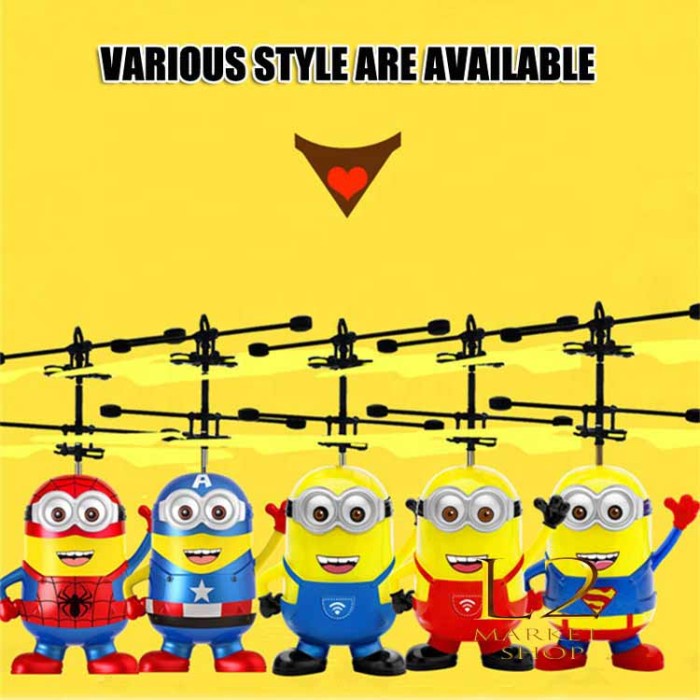 Terlaris Mainan_Minion_Terbang/Flying_Minion'S_Helikopter_Sensor-Tangan