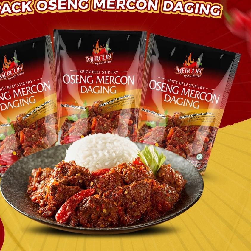 

♘ Mercon Merah Putih - Hemat Combo Bertiga || 3 x Oseng Mercon Daging ℮