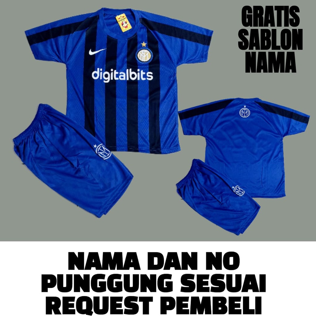 BAJU BOLA ANAK JERSEY BAJU BOLA INTERMIL BISA SABLON NAMA