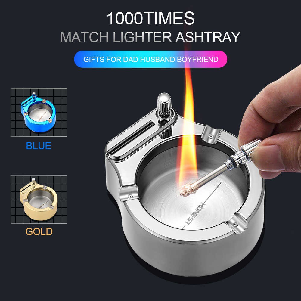 ASBAK PLUS KOREK API GESEK HONEST TEN THOUSAND MATCHES ASHTRAY