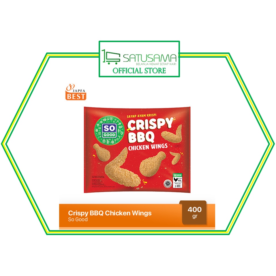 

SO GOOD CRISPY BBQ CHICKEN WINGS 400 G