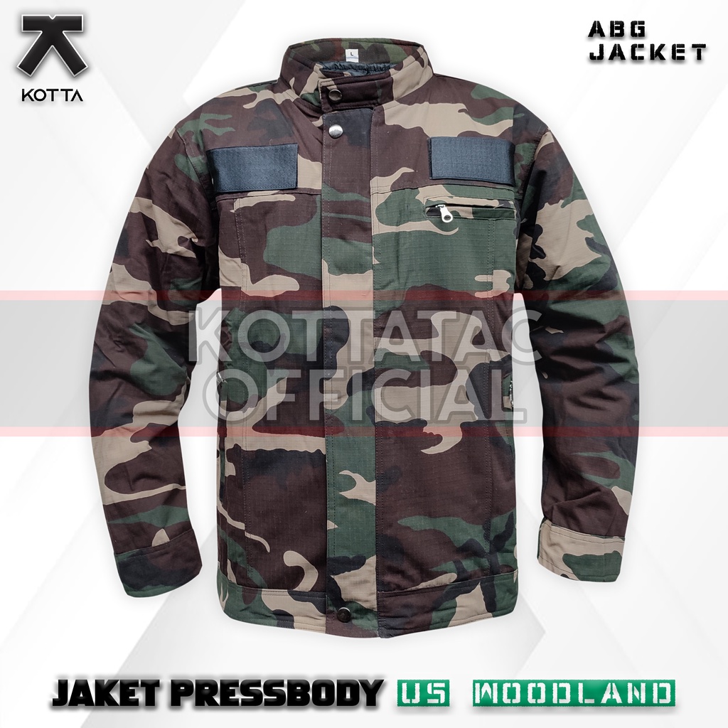 JAKET PRESSBODY LORENG USA - JAKET TACTICAL LORENG US ARMY - JAKET ABG LORENG WOODLAND USA