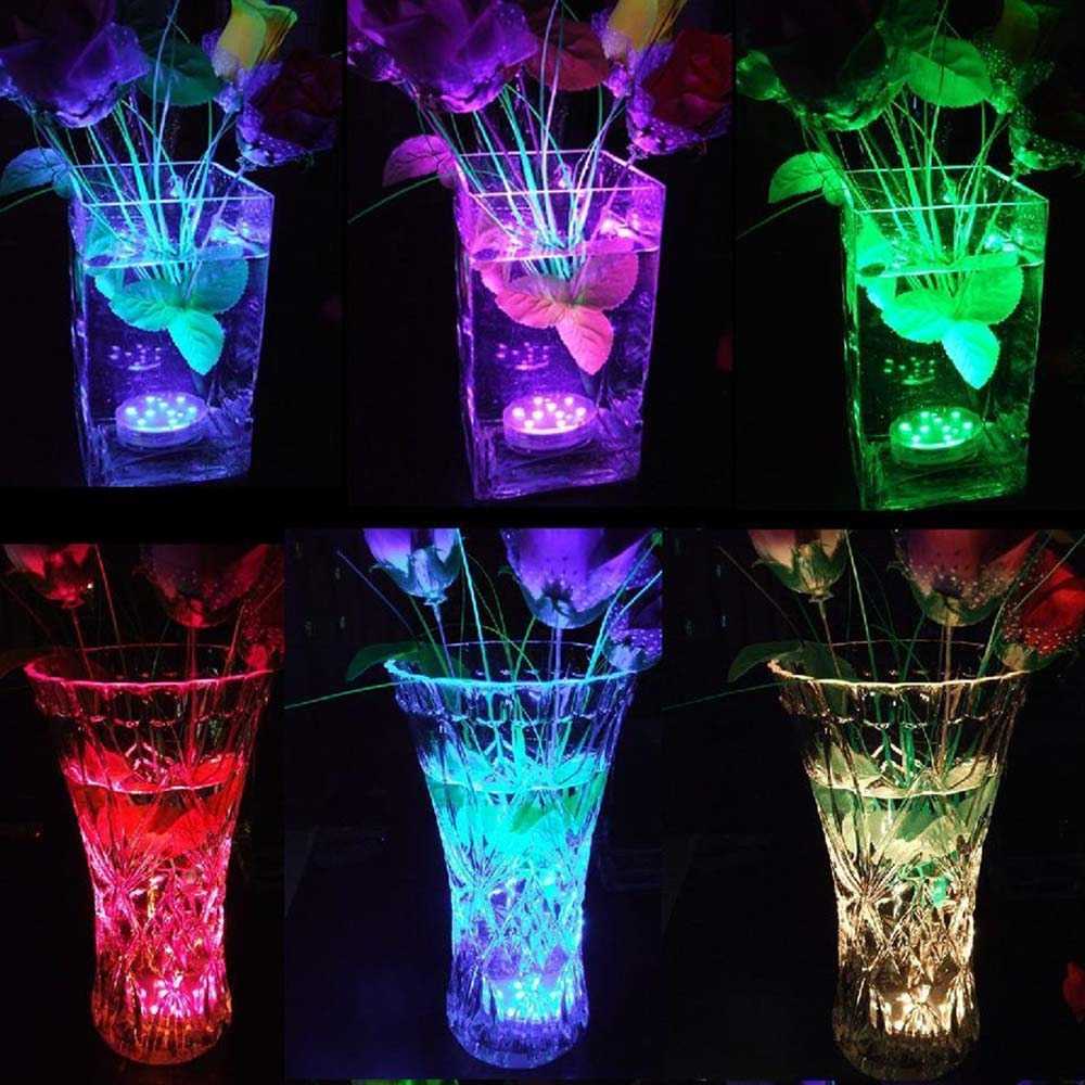 (BISA COD) FTIHSHP Sxzm Lampu Hias RGB Bawah Air Waterproof 7.5W 10 LED 4PCS - XY635