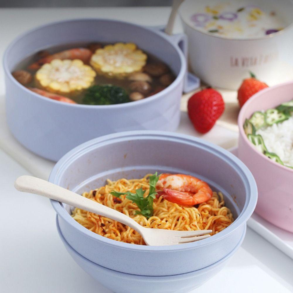 Solighter Ramen Bowl Set Home Garpu Sendok Mie Ramen Cepat Dengan Sumpit Ramen Cooker