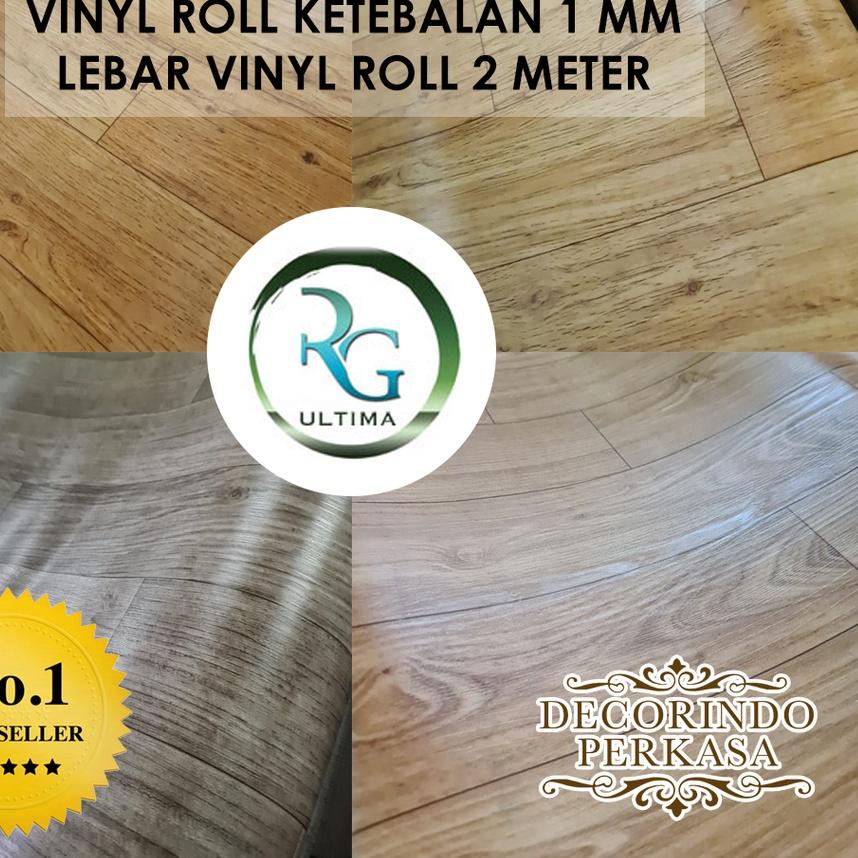 ✷ Karpet Vinyl Roll 1 mm RG Ultima Harga Per Meter Lari Lantai Vinyl Motif Kayu ♜