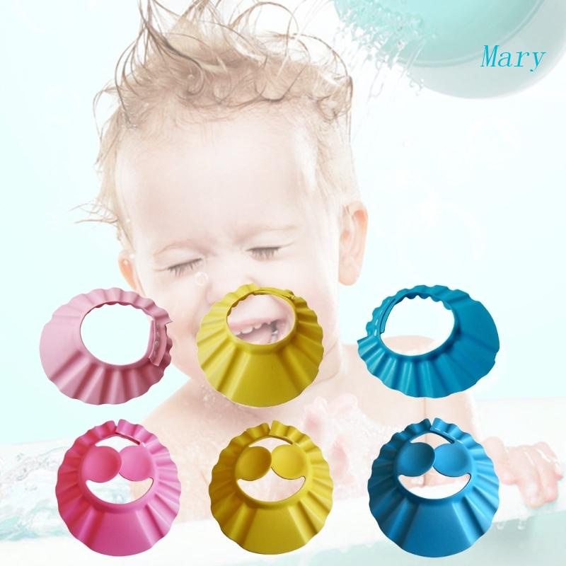 Mary Kids Topi Keramas Mandi Pelindung Mata Shower Untuk Bayi Baru Lahir Balita Tahan Air &amp; Adjustable Caps Shower Mandi Gear