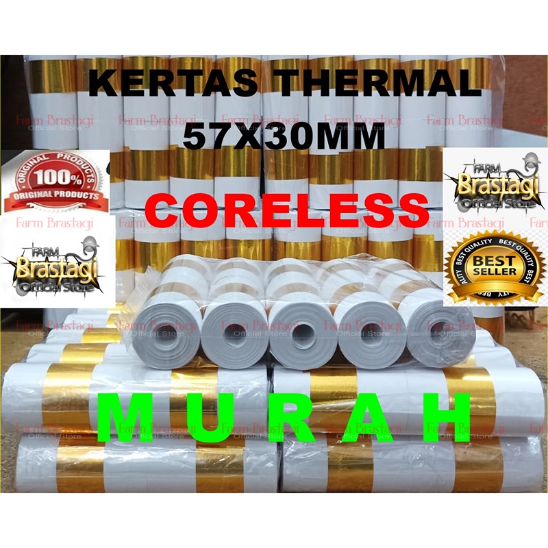 

Kertas Struk Thermal Paper Rol 57x30 58x30 Polos untuk Printer Termal Mini Ppob Edc Kualitas Premium