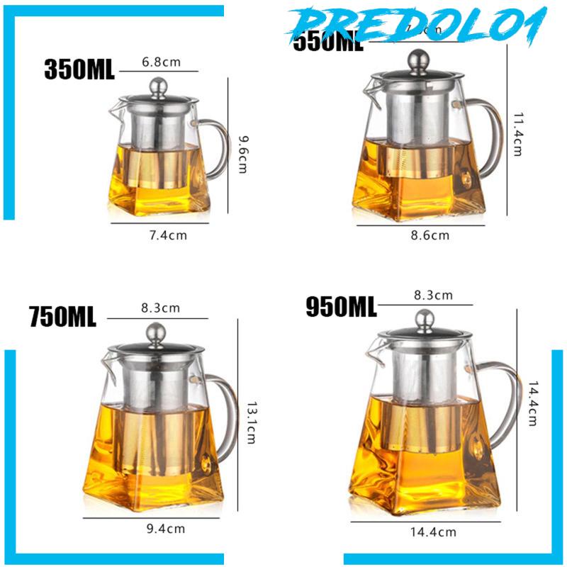 [Predolo1] Teko Kaca Dengan Saringan tea Maker Pot Jug Tempat Es Teh Celup Hotel