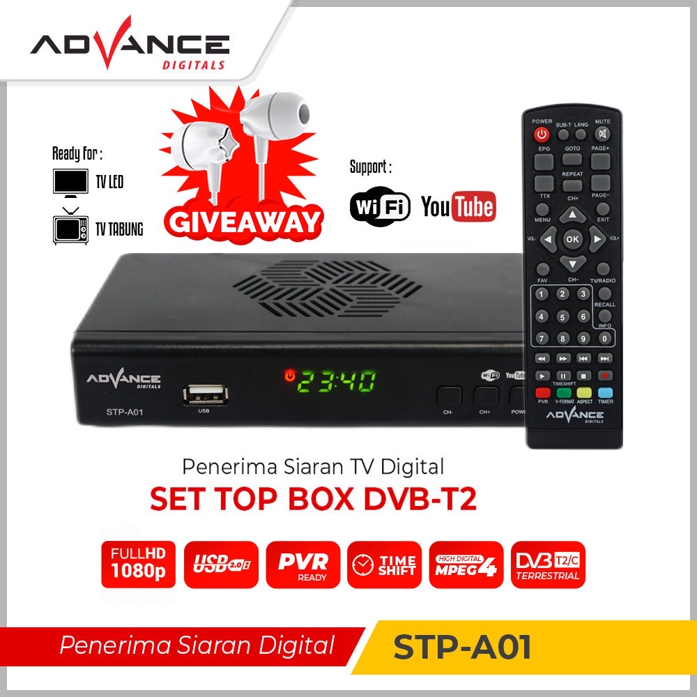 Jual Set Top Box Tv Digital Receiver Penerima Siaran Full Hd Stb Wifi Bisa Youtube Dvb T