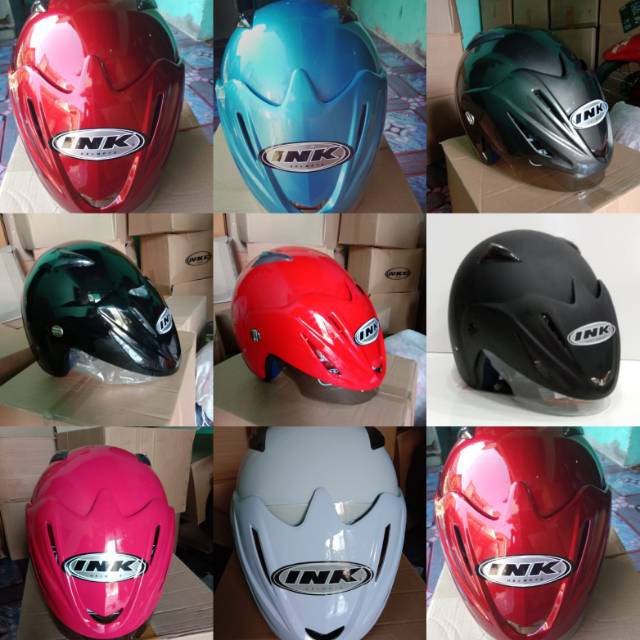 HELM SONGKOK CX22 INK Helm Half Face INK CX 22 Solid Polos SNI Batok ABS ORI