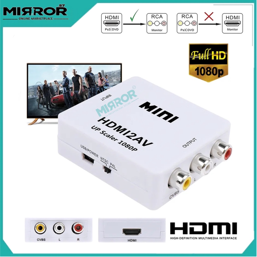 Konverter HDMI2AV/HDMI to AV RCA