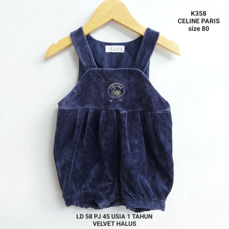 K358 CELINE PARIS JUMPSUIT ANAK USIA 1 TAHUN THRIFT JUMPSUIT JUMPER ANAK SECOND