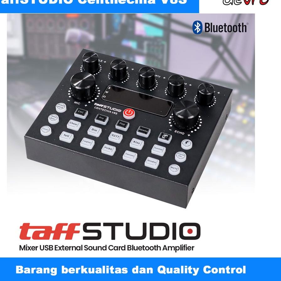 ➭ Taffstudio Centechia Sound Card V8S - USB External Sound Card Bluetooth Soundcard Amplifier Mixer 