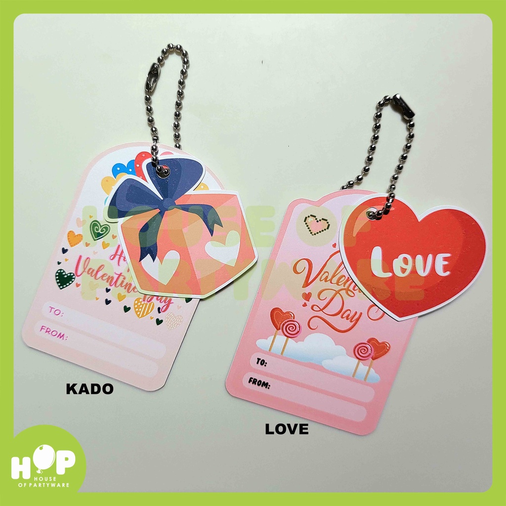 TAG VALENTINE KARTU UCAPAN / HANG TAG HAMPERS VALENTINE
