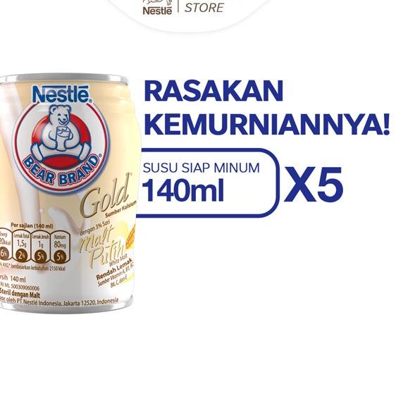 

W81 Bear Brand Gold White Malt RTD 140ml x5 PROMO SPESIAL ↸