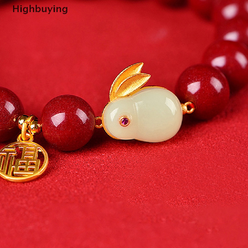 Hbid Fashion Creative Lucky Cinnabar Rabbit Bracelet Vintage Light Handmade Jewelry Bracelet Women's Girls Jewelry Glory