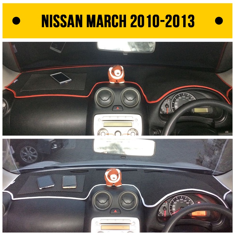 Selimut Cover Dashboard Mobil NISSAN MARCH 2010-2013 Pelindung Dasbor - Alas Taplak Dasbord aksesori