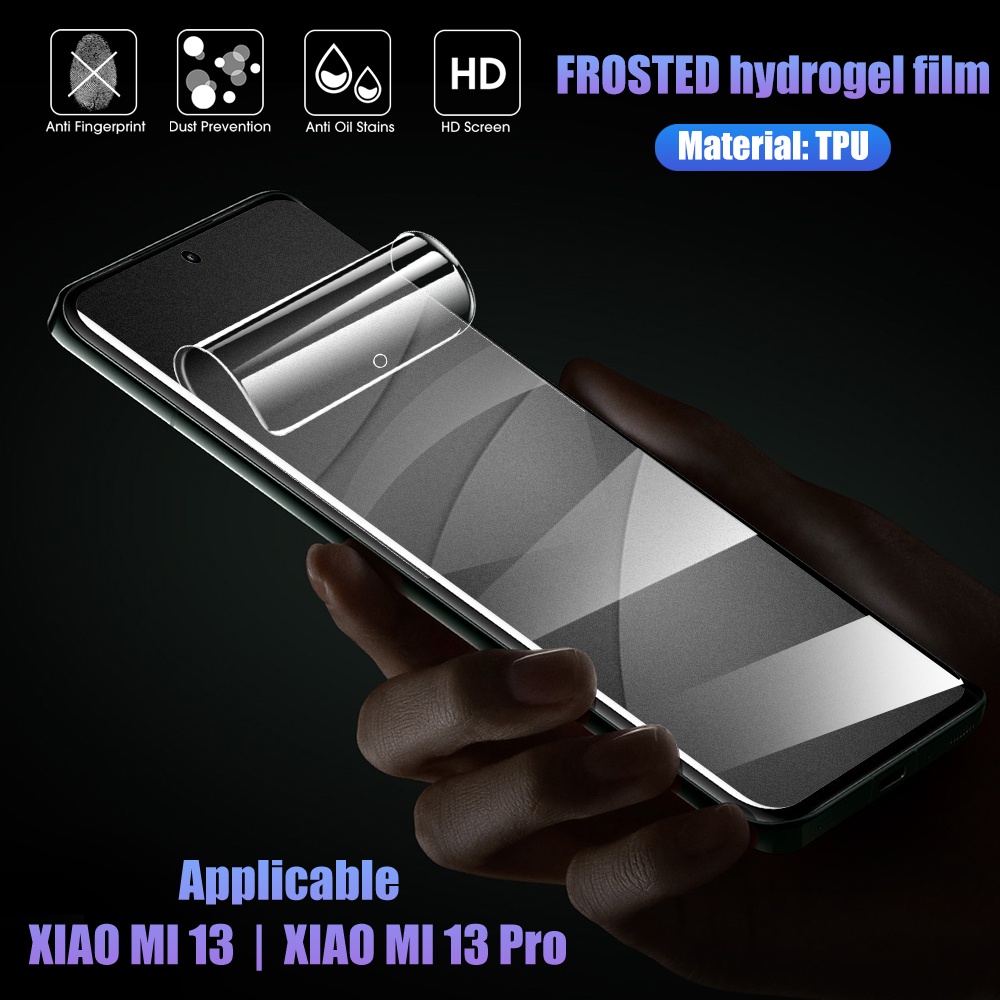 XIAOMI Untuk Xiaomi13 /13pro HD Transparan Ada Sidik Jari Tahan Gores TPU Soft Matte Hydrogel Film Anti-smudge Frosted Pelindung Layar Full Cover Penuh Melengkung Matte Hydrogel Film