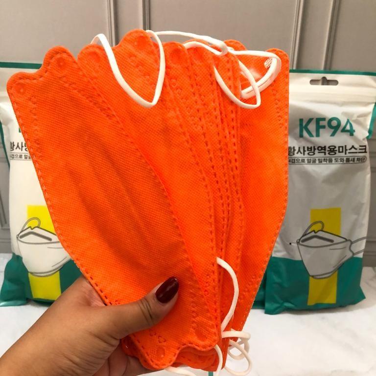 COD ✔️ [SATUAN] MASKER KF94 KOREA WARNA ORANGE Disposable mask