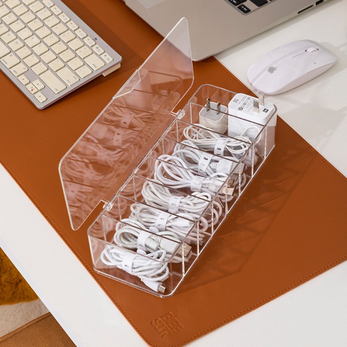 

Terlaris TecKanzu Cable Organiser Perapi Kabel Storage Box Acrylic Bening
