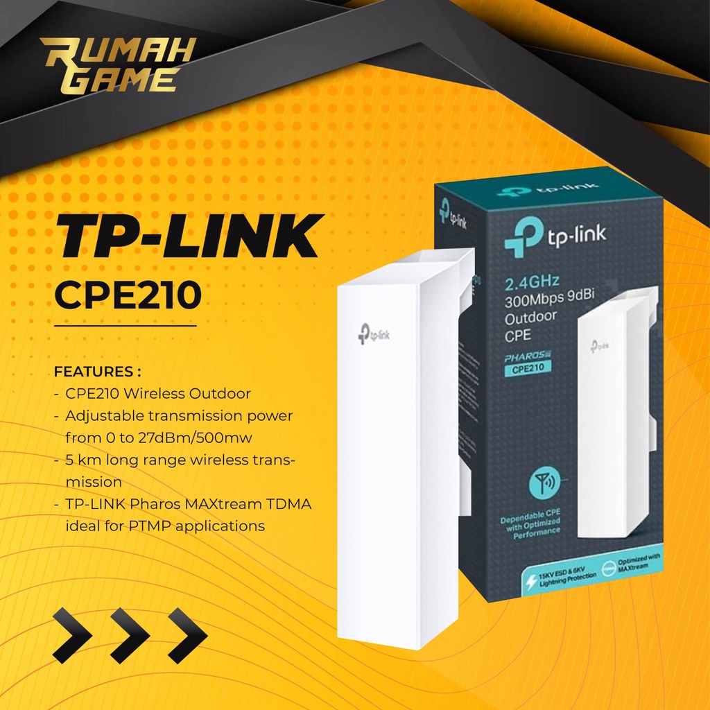 TP-LINK CPE210 Wireless Outdoor 300Mbps Acces Point Wifi Extender Outdoor Router