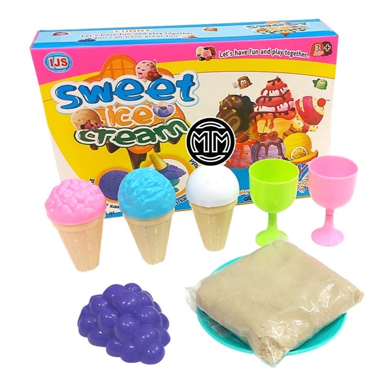 MAINAN ANAK PASIR ICE CREAM 1 SET