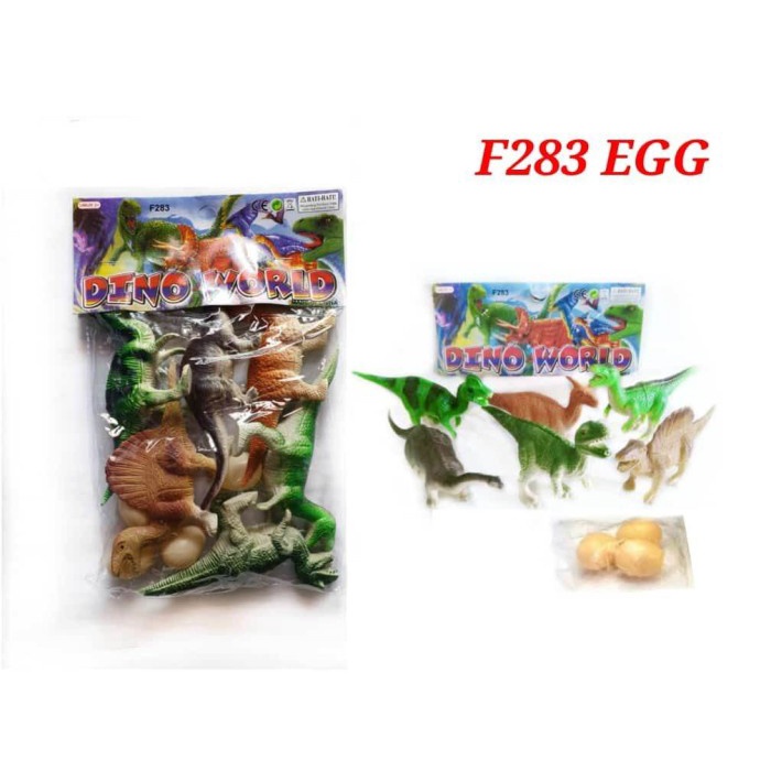 MAINAN MINIATUR DINOSAURUS TELUR KARET JURASIC WORLD F283 EGG DINO SNI