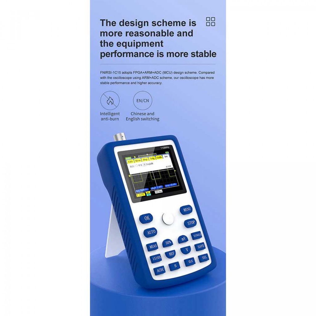 Digital Oscilloscope Handheld Portable 110MHz 500MS/s