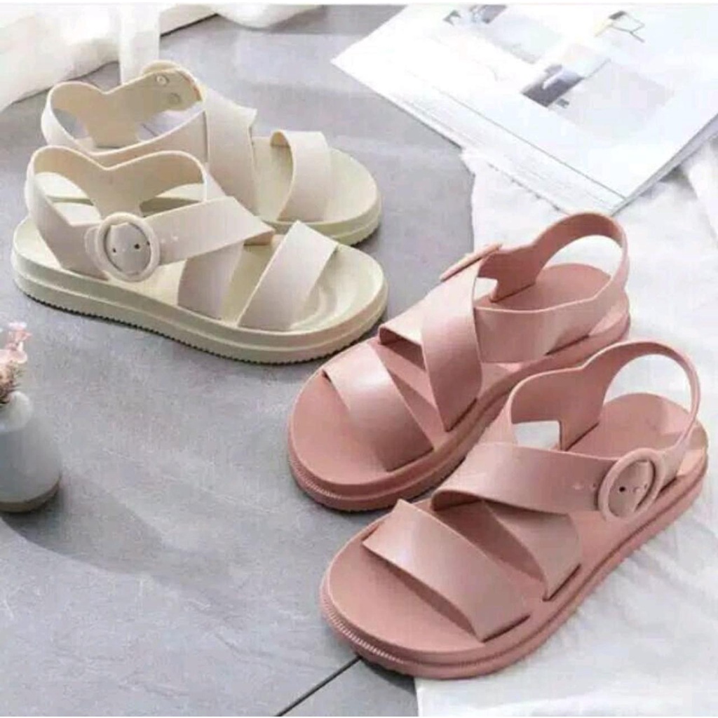 Sandal SLOP TALI GLADIATOR WANITA Jelly BALANCE Korean Style Anti Slip Eva Ringan Empuk Soft Slipper Unisex Sendal Melissa Wanita Pria Tebal Selop Sol EVA Phylon Elastic Nyaman