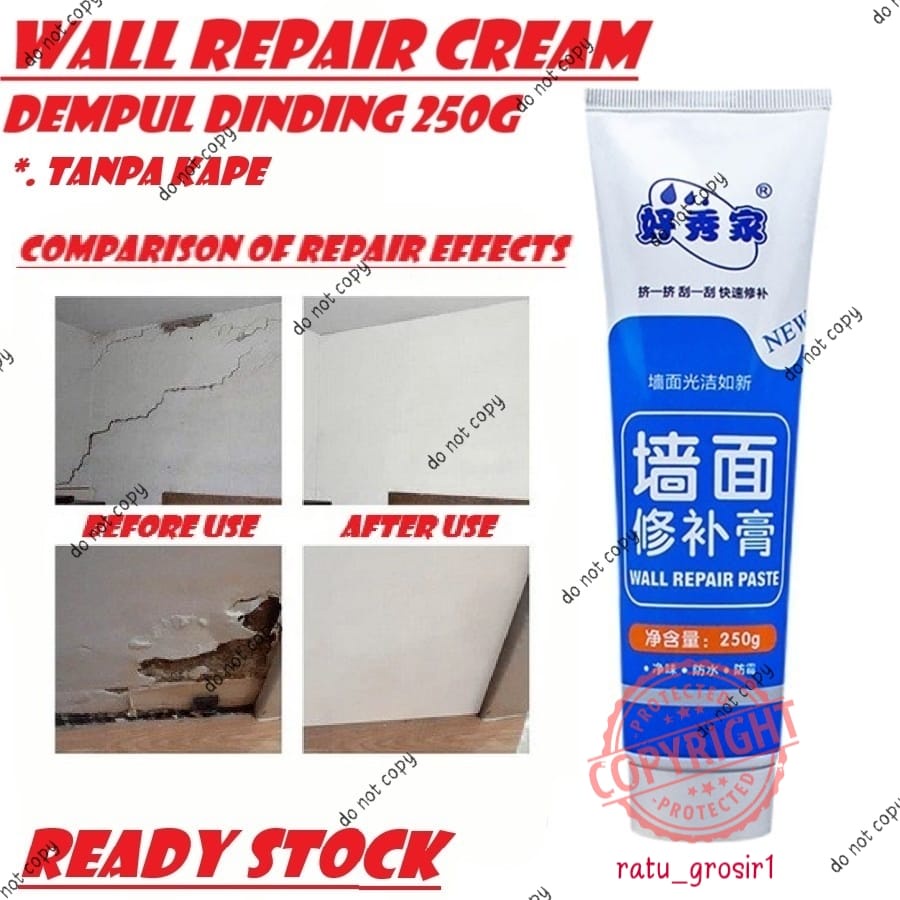 Dempul Penambal Tambal Dinding Bocor Tembok Retak Anti Air Magic Wall - Dempul Dinding