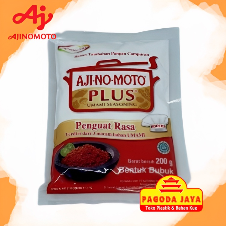 

AJINOMOTO PLUS 200 Gram/Ajinomoto Plus [200 Gram] Kemasan Ekonomis TERMURAH